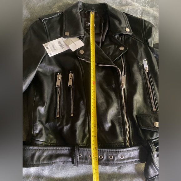 ZARA Genuine Leather Jacket Brand New Size S - Picture 12 of 16